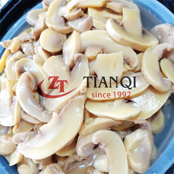 High quality of sliced mushroom in brine